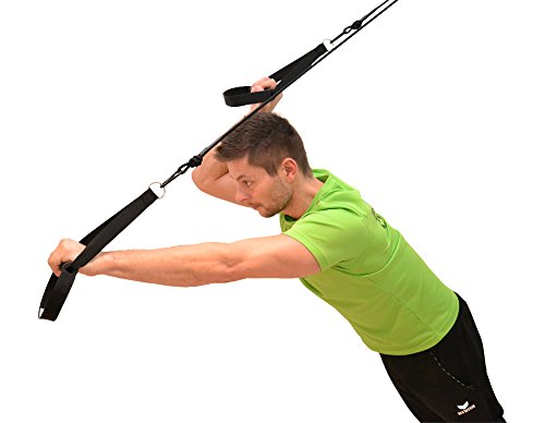 Profi Schlingentrainer mit Umlenkrolle | inkl. Übungsposter, 10-Wochen Trainingsplan, Türanker und Befestigungsschlaufe | Rotate Sling Trainer Pro | HAND Made in Germany - 3
