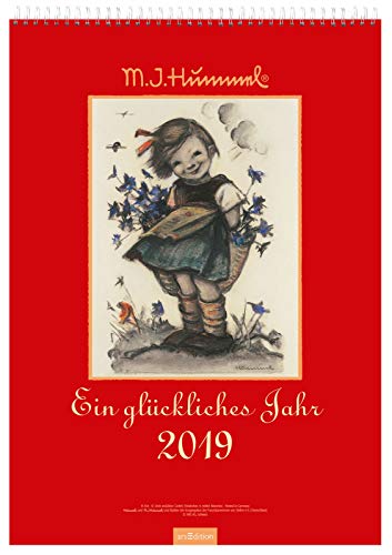 Ein glückliches Jahr 2019: Hummel Wandkalender