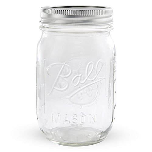 1 Ball Mason Jar with Lid - Regular Mouth - 16 oz by Jarden