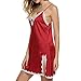 Produktbild TianWlio Dessous Mode Damen Schlafanzug Unterwäsche Unterhosen Negligees Weihnachten Dessous Nachtwäsche Satin Spitze Chemise Puppe Nachtwäsche rot M