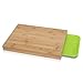 Produktbild MIJOTO Bambus Schneidebrett mit Auffangschale - Rechteckiges Schneidbrett aus natürlichem Bambus Holz - Besonders klingenschonend - 38 cm x 27 cm
