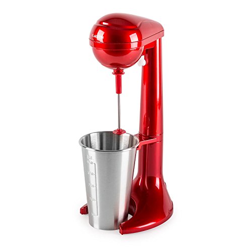Klarstein • Manhattan • Drink-Mixer • Getränkemixer • Mini-Standmixer • Milkshake Maker • 65 Watt • bis zu 25.000 Umdrehungen pro Minute • 450 ml Fassungsvermögen • Edelstahl-Mixbecher • Becherhalterung • Cocktail Shaker • Smoothies • Sahne • Eischnee • rot - 6