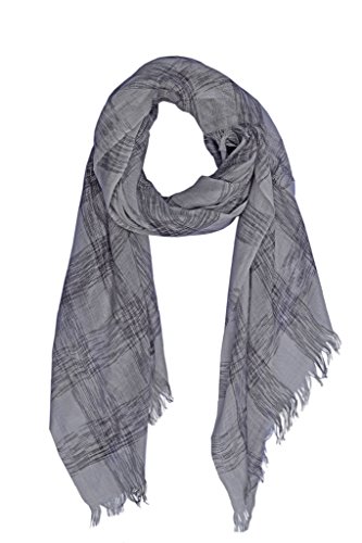 Ayurvastram - Estola - para mujer marrón Taupe and Cream Melange Checks Talla única