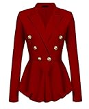 americana roja mujer stradivarius Otoño mujeres slim fit breasted doble prendas de abrigo blazer