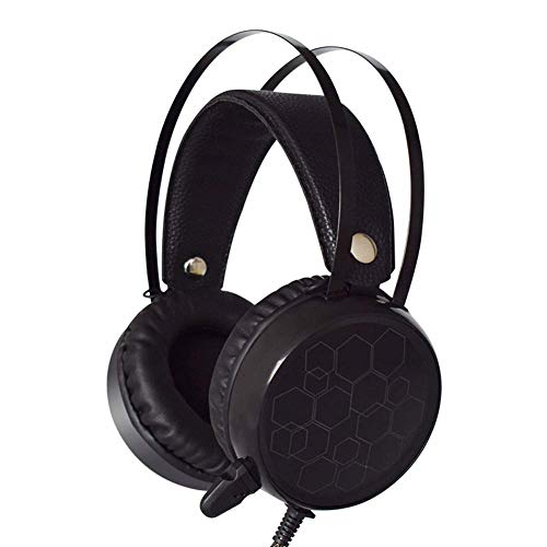 Preisvergleich Produktbild YUNYIN 7.1 Gaming Headset, Ergonomie, Noise Cancelling-Mikrofon, Subwoofer, Stereo, Kabelsteuerung, USB-Anschluss! Entwickelt für PC-Black