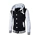 Produktbild Elecenty Herren Winterjacke, Warme Dicken Mantel Einreiher Männer Outwear Pullover Winter Langarm Kapuzenpullover Sweatshirt Übergröße Oberbekleidung Parka Sweatjacke Winterjacke (XXL, Weiß)