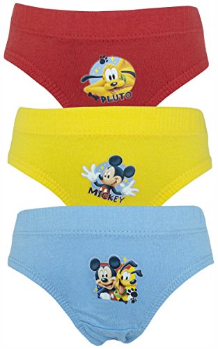 Disney Mickey Mouse & Pluto Boys 3 Pack Pants / Knickers - 2-3 Years / 98 cm