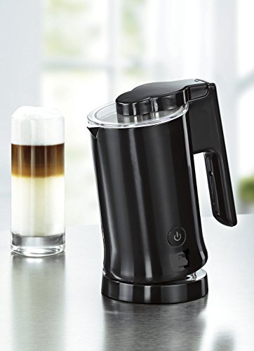 MilkTwister Elektrischer Milchaufschäumer / Milcherwärmer kabellos und Antihaftbeschichtet,Inhalt 580 ml, Milch aufschäumen in 90 Sek., 3in1 Funktionen (Milch aufschäumen, erhitzen und kalt aufschäumen), schwarz, inkl. 1x Kakaopulver 250gr - 6