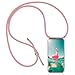 Produktbild Caier Handykette Hülle Kompatibel mit Samsung Galaxy S10 PLUS Handyhülle mit Band Lanyard Weiche Silikon Bumper Durchsichtig Schutzhülle Rosegold Kordel Schnur zum Umhängen Rückschale Transparent Case