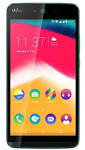 Wiko 9533 Rainbow Jam Smartphone (12,4 cm (5 Zoll) HD IPS-Display, 1,3 GHz Quad-Core Prozessor, 8GB interner Speicher, 1GB RAM, Android 5.1 Lollipop) tÃ¼rkis