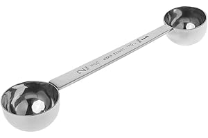 MB-LANHUA cuillère à mesurer en Acier Inoxydable cuillère à café cuillère à Soupe à Double extrémité 15 Milliliter et 30 Milliliter