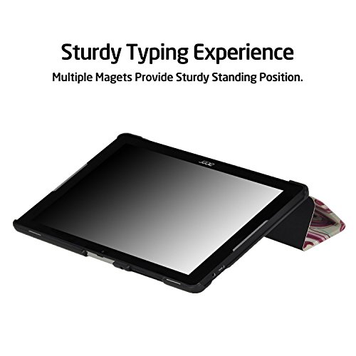 Acer Iconia One 10 B3-A30 Hülle, IVSO Ultra Schlank Superleicht Ständer Slim Leder zubehör Schutzhülle für Acer Iconia One 10 (B3-A30) 25,7 cm (10,1 Zoll HD) Tablet-PC perfekt geeignet (Für Acer Iconia One 10 (B3-A30), Muster-7) - 4