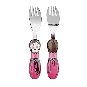 Eat4Fun Kiddos Kids Stainless Steel Fork, Bianca, Multi Color