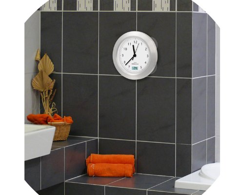 Trendworx 4044 Badezimmeruhr mit Saugnapf und digitalem Thermometer - 5
