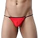 Produktbild Männer Sexy Unterwäsche URSING Herren Wetlook Slips Shorts Tanga Weiche Unterhose Atmungsaktive Bulge Pouch Briefs Höschen Funny Thongs Underpants Reizvoll Panties Trunks Boxershorts (L, Rot)