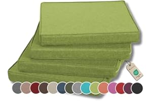 Gutekissen® poduszka na krzesła/ławki do domu i ogrodu poduszka na siedzisko poduszka ogrodowa poduszka na krzesło wiele kolorów FK5 (45x45, Limonkowy, 4)