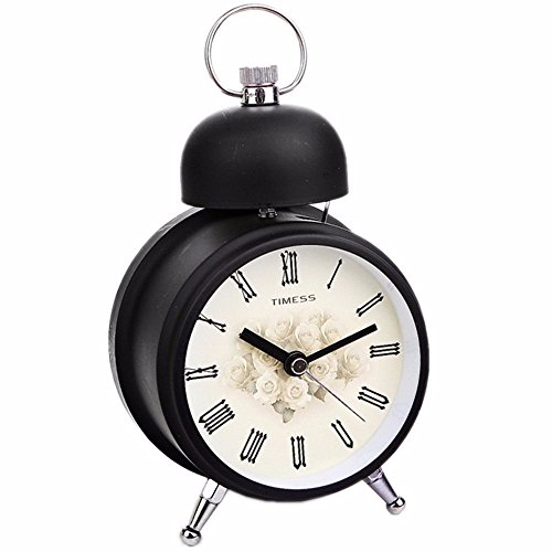 Preisvergleich Produktbild LOSTRYY Uhr Kreative Mute Alarm Nachtlicht Glocke Bed Head, Persönlichkeit, Tinte Schwarz