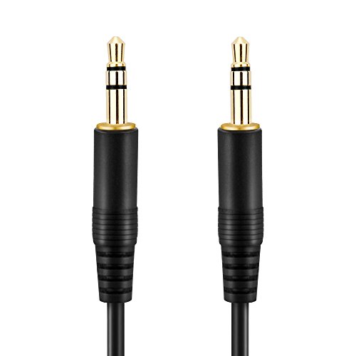 adaptare AD-10020 Stereo (AUX) Verbindungskabel Klinkenstecker (3,5mm) auf Klinkenstecker (3,5mm), vergoldet, ultra slim, 2,00 m, schwarz - 3