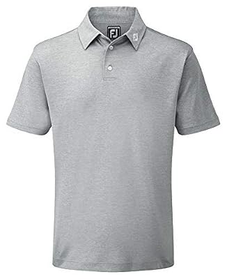 Footjoy Stretch Pique Solid Polo, (Gris 91819), Medium Homme