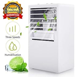 Winload Climatiseur Portable, 3 EN 1 Refroidisseur D'air, Personnel Mini Climatiseur, Humidificateur, Purificateur, 3 Vitesses, Mini Air Refroidisseur pour Maison,Bureau Chambre