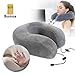 Produktbild Reisekissen mit abnehmbarem Kordelzug, Nachenkissen, U-Form, Memory Foam, für Reisen im Flugzeug/ Auto/ Zug, ideal für Zuhause und Camping, Grau