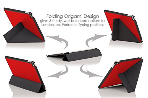 Forefront Cases® Neue Origami Hülle Tasche Case Cover für Apple iPad Mini 4 / 4th Generation (September 2015) – Rundum-Geräteschutz und intelligente Auto-Sleep-Wake-Funktion – inkl. Eingabestift - 3