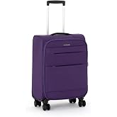Pierre Cardin Ultra Light Hafif L&uuml;x Kumaş Kabin Boy Valiz Mor 04PC4200
