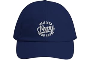 Lalasol Casquettes De Baseball Meilleur Papy du Monde Cadeau pour Papi Homme Fête des Grand-Pères Noël Ou Anniversaire - 100% Cotton Biologique