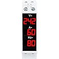 amiciSense 3 In 1 Voltage, Current, Frequency Display, 80~500 Vac|100A Voltage Tester With External Ct And 35Mm Din Rail Mount, Red