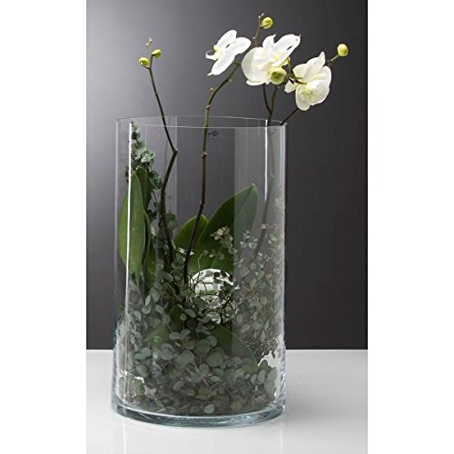 Glasvase, Dekoglas, Tischvase CYLI, zylindrisch rund, H 40cm Ø 30cm, Sandra Rich - 2