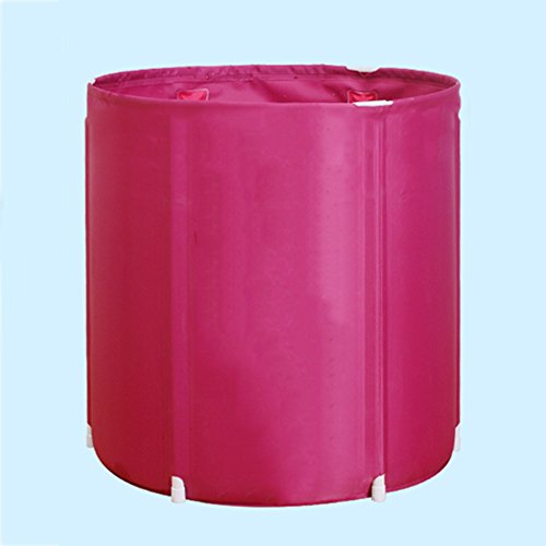 GLJYG XXSC Adult Fold Home Bathtub Bathing Barrel Child Bathing Pots Thicken Bath Bucket Plastic (Color : B, Size : 70*70cm)