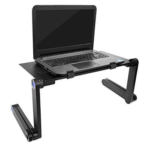 Laptoptisch Lapdesk, Kompakt klappbar und einfach zu tragen Einstellbare Laptop Tisch Lese Tisch Bett Frühstück Tablett Büro Lapdesk (Schwarz)