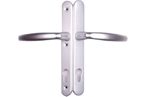 HOPPE Poignée de porte en PVC 200 mm Fixation à vis 3 trous – Argent mat