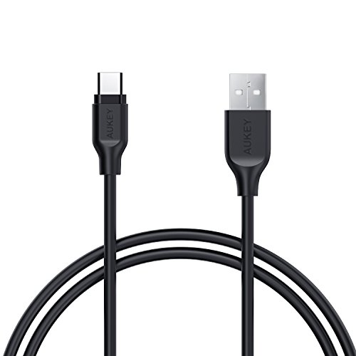 Preisvergleich Produktbild AUKEY USB C Kabel auf USB A 1m Typ C Kabel für Samsung Galaxy Note 8 / S8+ / S8 , HUAWEI P10 , Google Pixel , HTC 10 , LG G5 , Nexus 5X / 6P und andere Typ C Geräte - Schwarz