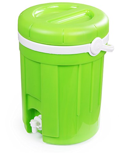 Ondis24 Thermobehälter für Glühwein Transport- oder Tischbehälter mit Auslaufhahn isoliert heiß & kalt Thermobox (8 Liter, Grün) - 2