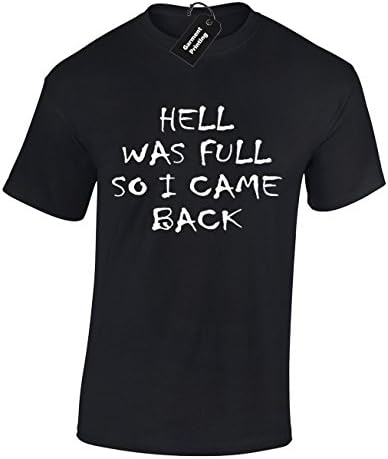 Teebango HELL WAS FULL MENS T SHIRT TEE FUNNY NEW QUALITY DESIGN PREMIUM SUPERNATURAL TOP T-Shirt S - XXXL, extra large