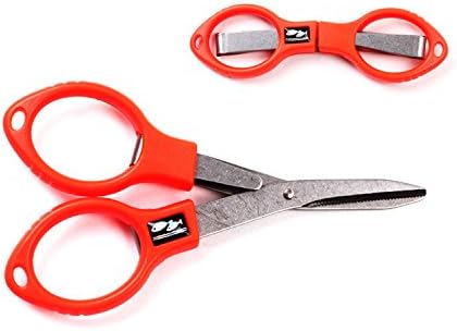 Tofern Mini Size Folding Fishing Scissors Line Cutter Serrated Braid Fiber Cutter