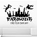 Produktbild PARKOUR City Silhouette Wandtattoos Jungen Free Running Jumping Urban Style Skate Graffiti Kunst Wandtattoo Finde deinen eigenen Weg weiß 84X56 cm