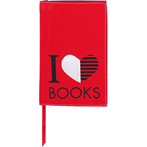 Moses Verlag 81969 libri_x - Funda para libro con mensaje"I love Books", tamaño pequeño