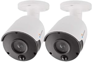 Nivian-KIT 2 unités Fake Bullet Camera, réplique de caméra réelle, Fausse caméra de sécurité de Surveillance étanche factice - Corona Real IR LEDs and PIR - Fake CCTV Simulated Camera