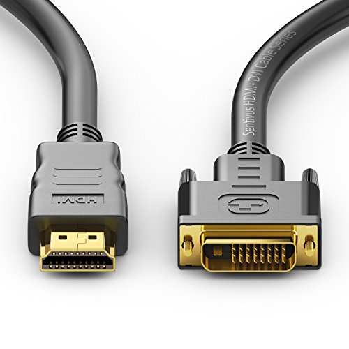 Sentivus HDMI-DVI Kabel 3m (High Speed) – FULL HD Auflösung 1080P – 3D ready für HDTV – vergoldete Kontakte - 3