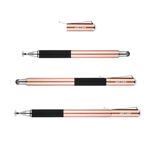 METRO Präzision Disc Eingabestift Touchstift Stylus 2 in 1 Kapazitive Touchscreen Stift mit 2 Ersatz Fein Disc Tips, 1 Ersatz Fiber Tip für alle Touch-Screen Apple iPhone, iPad, iPad Mini, Handys, Smartphones & Tablets (Rosen-Gold) - 3