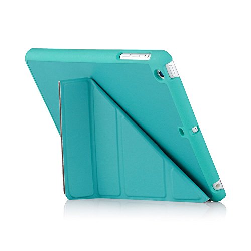 Pipetto Luxe Origami faltbare Lammfell-Hülle mit Stand für Apple iPad mini 2/3 türkis