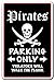 Produktbild Norma Lily Personalisierte Piraten Parkschild Neuheit Funny Captain Hook Blackbeard Kidd GANGPLANK 18 x 12 Blechschild.