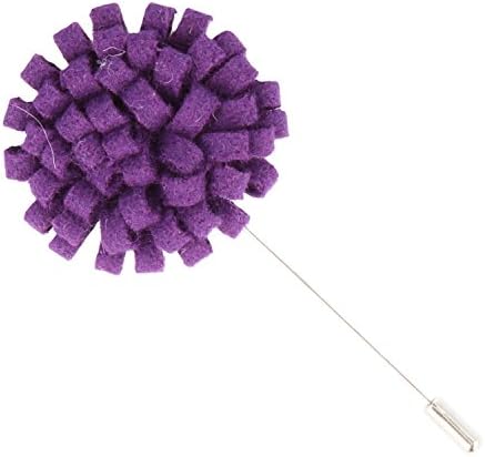 Snobbop Lapel Pin Lapel Buttons Wedding Buttons with Flower Violett