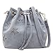 Produktbild Handtaschen Der Frauen PU-Leder Weiche Crossbody Umhängetasche Weibliche Mode Eimer Tasche Tägliche Einkaufstasche,Grey-OneSize