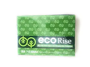 Eco Rise Printing Copy A4 Size JK Paper ECO TREE FRIENDLY, 70 GSM, 500 SHEETS, Office School Drawing White Jam Free Paper