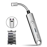 【 portable y conveniente 】el tamaño de esta llama menos ligero es pequeño y ligero, por lo que es portable. Usted puede cargarlo en el coche, al lado del ordenador, de la energía móvil, del etc. No se preocupe por la falta de electricidad fuera y afectar el uso.