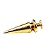 Produktbild 25 mm mit Schraubverschluss Spikes Konus Ohrstecker Silber Golden Punk Rock Lederwaren Stift - -gold to234