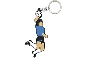 Shop and Solve Portachiavi forma mano de d10 Diego maglia Argentina PVC 8 cm idea regalo per tifosi del napoli